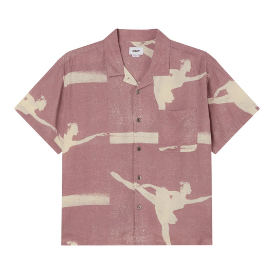 Camicia Obey Jacques Woven SS - Mauve Multi