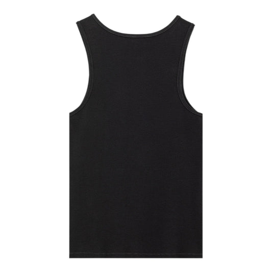 Canotta Amish Rib Micro Logo - Washed Black - T-Shirt di Amish | Francis Concept