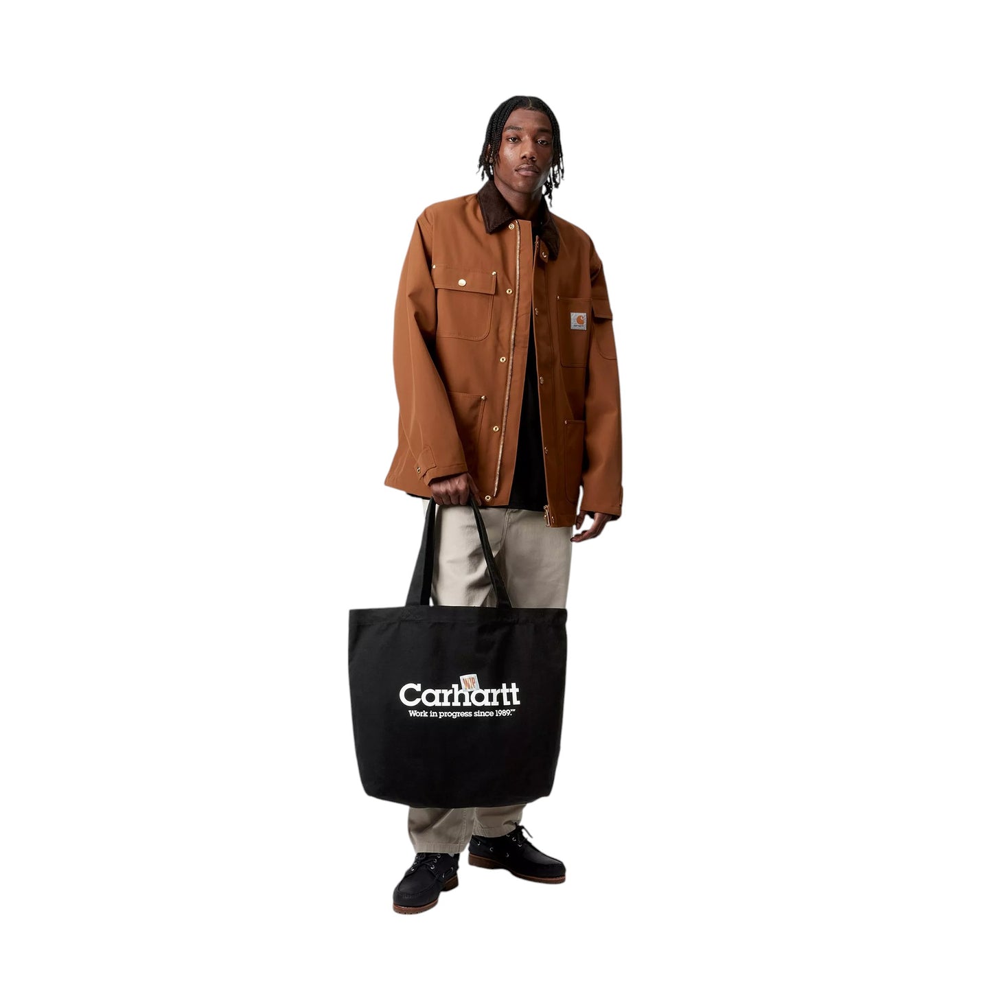 Carhartt Wip Canvas Graphic Tote Large - Black Francis Concept