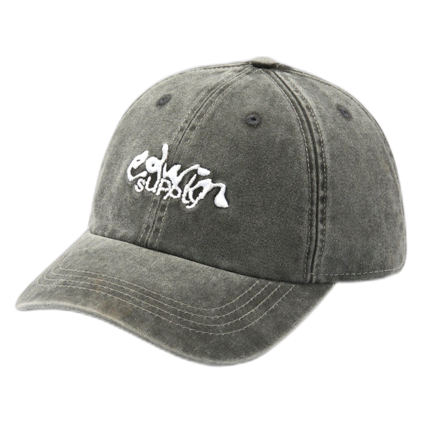 Cappello Edwin Soft Washed 6 Panel Cap - Black-Francis Concept