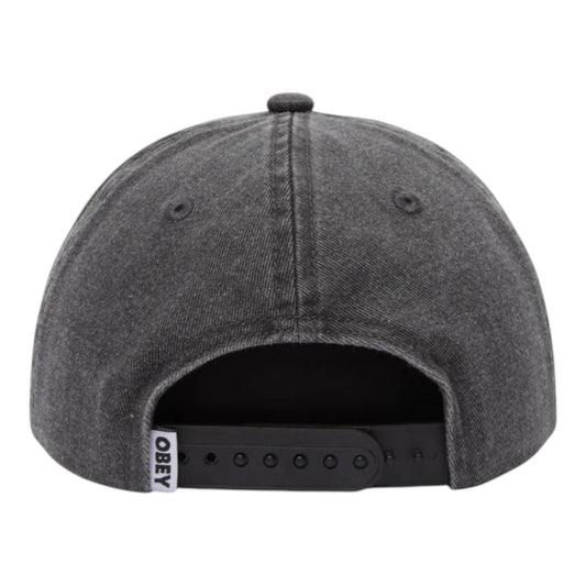 Cappello Obey Pigment Posse 6 Panel Snapback - Black - Cappelli di Obey | Francis Concept