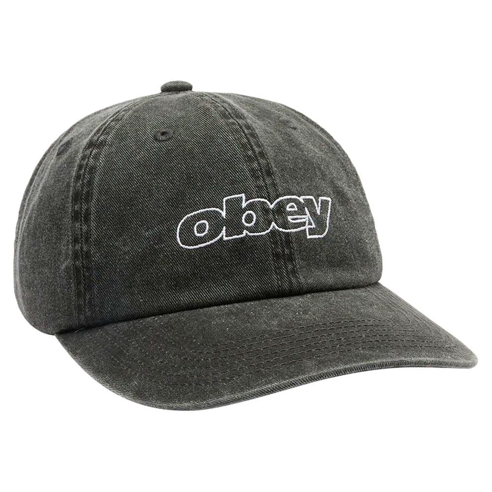 Cappello Obey pigment Slanted 6 Panel Strapback - Pigment Black
