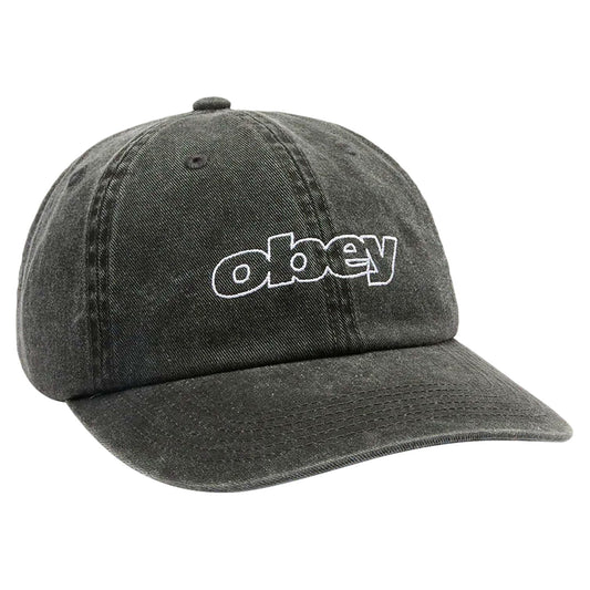 Cappello Obey pigment Slanted 6 Panel Strapback - Pigment Black