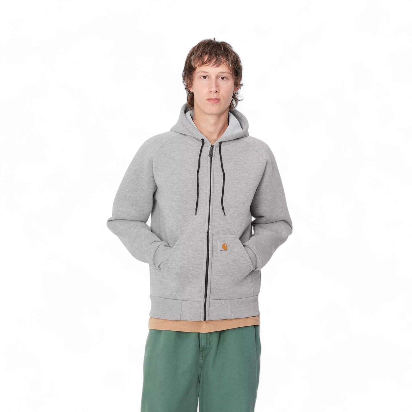 Carhartt Wip Car-Lux Hooded Jacket-Grey Heather