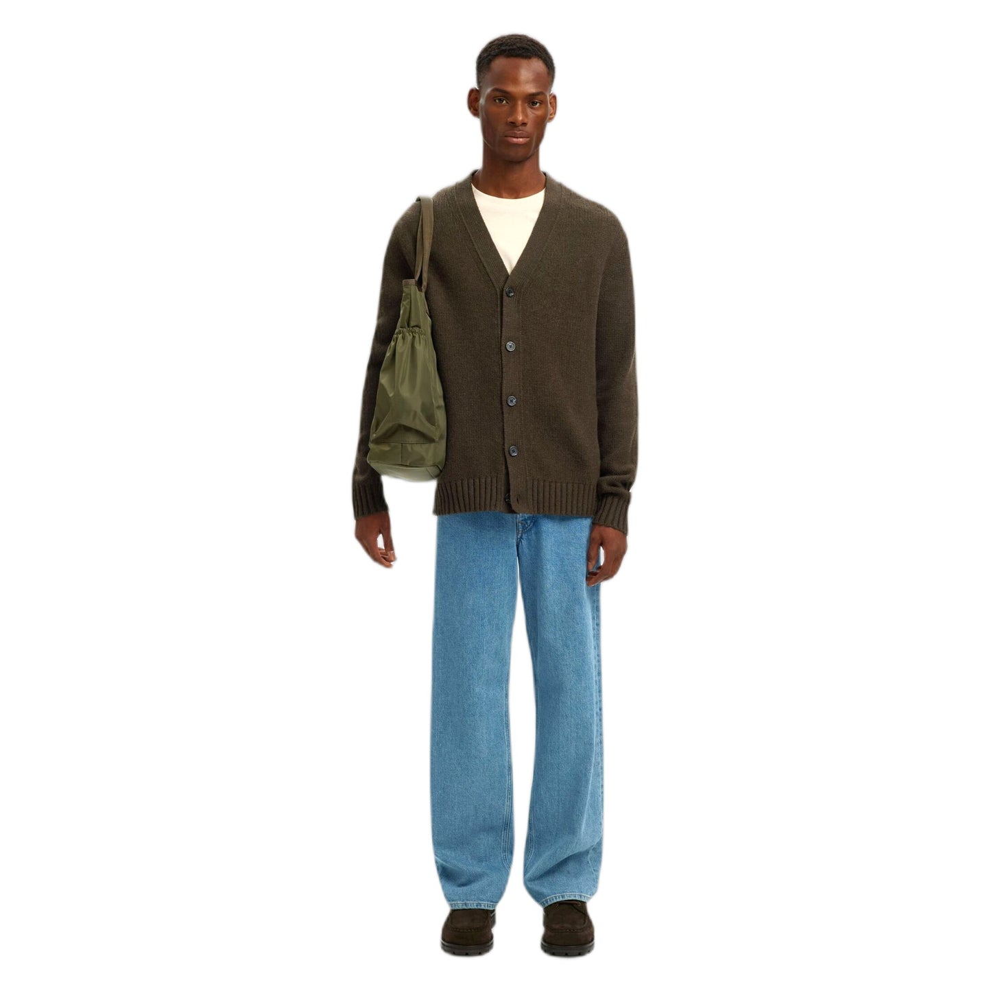 Cardigan Selected Homme LS Cody Knit Relaxed Cardigan - Demitasse - Maglieria di Selected Homme | Francis Concept