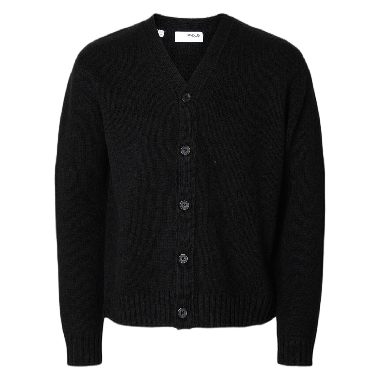 Cardigan Selected Homme LS Knit Relaxed Cardigan - Black - Maglieria di Selected Homme | Francis Concept
