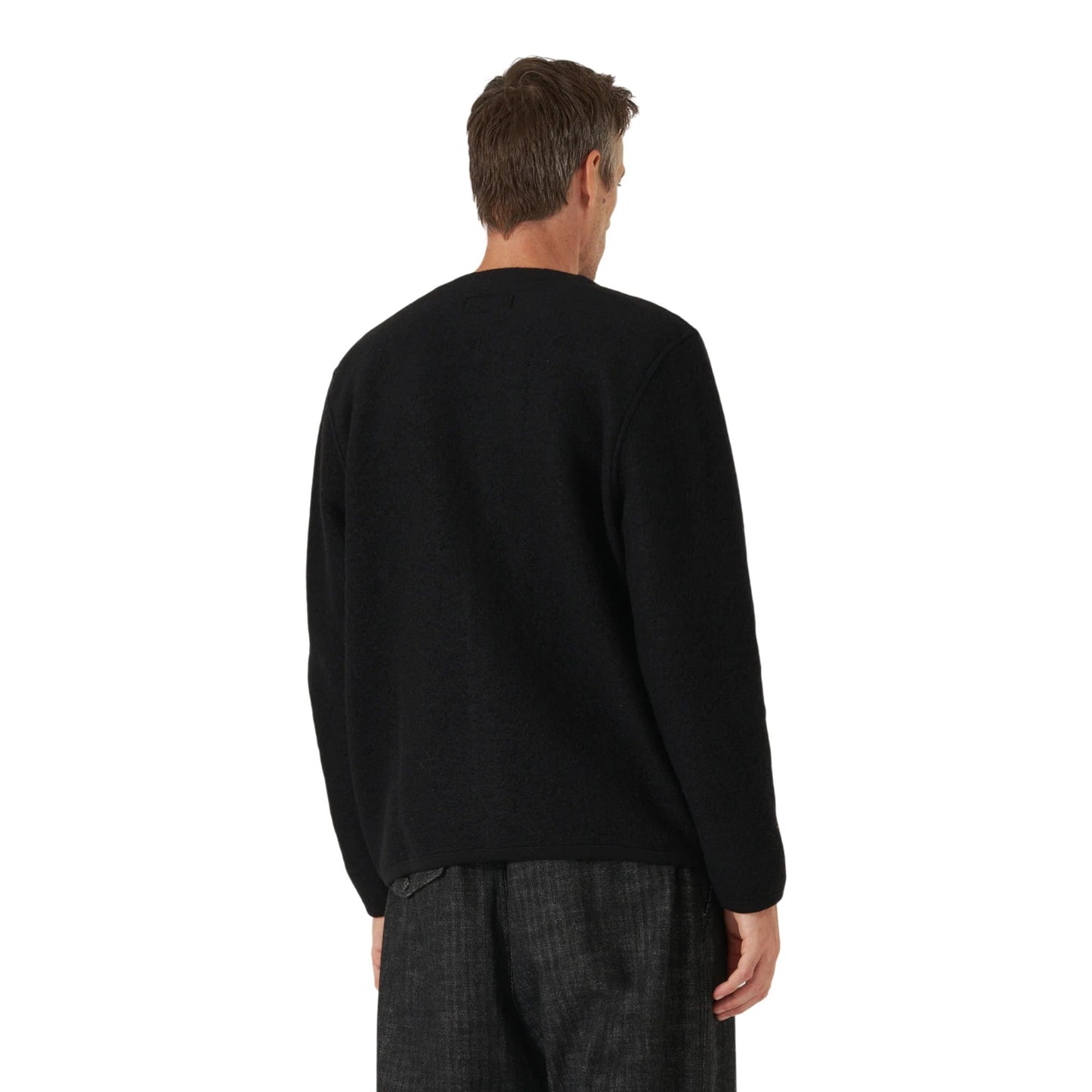 Cardigan Universal Works Wool Fleece - Black - Giacca di Universal Works | Francis Concept