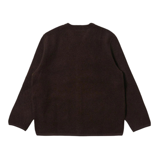 Cardigan Universal Works Wool Fleece - Brown - Giacca di Universal Works | Francis Concept