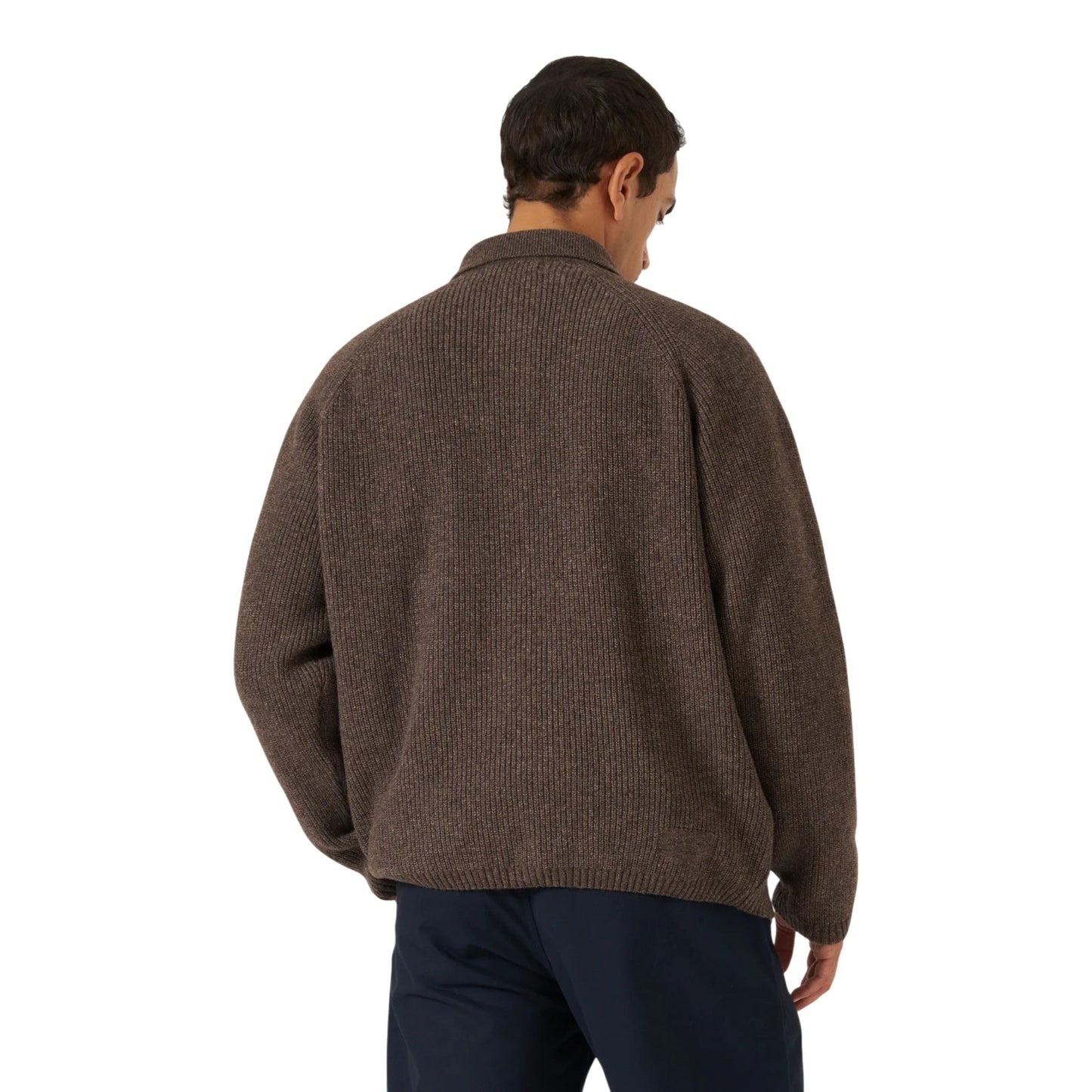 Cardigan Universal Works Zip Cardigan Eco Wool - Brown - Maglieria di Universal Works | Francis Concept