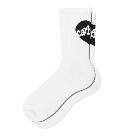 Carhartt Wip Amour Socks - White / Black - Calzini Lunghi di Carhartt Wip | Francis Concept
