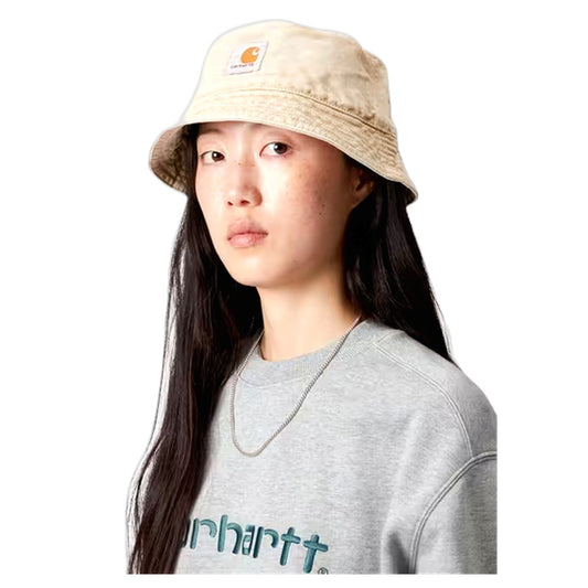 Carhartt Wip Bane Bucket Hat - Dusty H Brown Chalk Wash - Cappelli di Carhartt Wip | Francis Concept