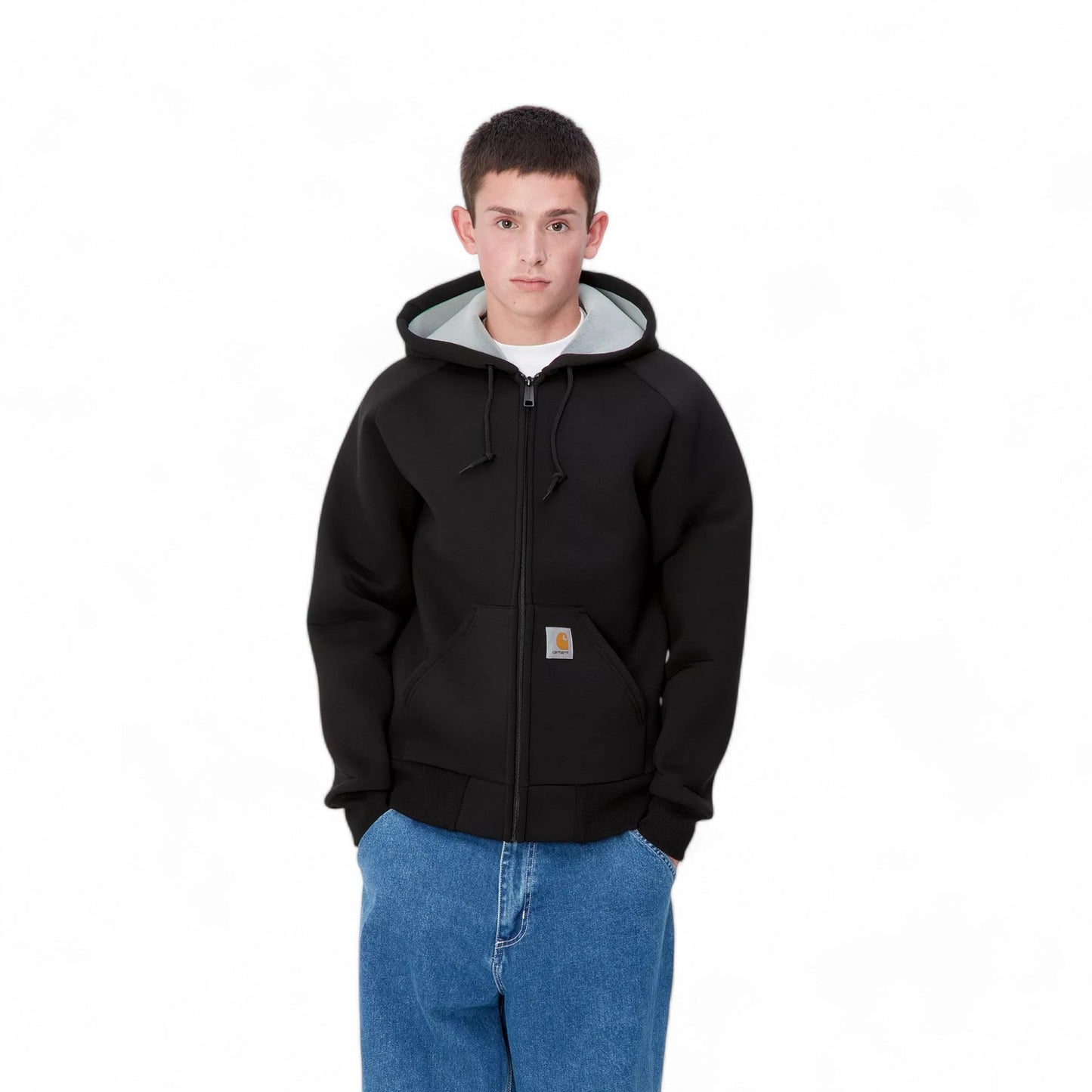 Carhartt Wip Car - Lux Hooded Jacket - Black - Giacche di Carhartt Wip | Francis Concept