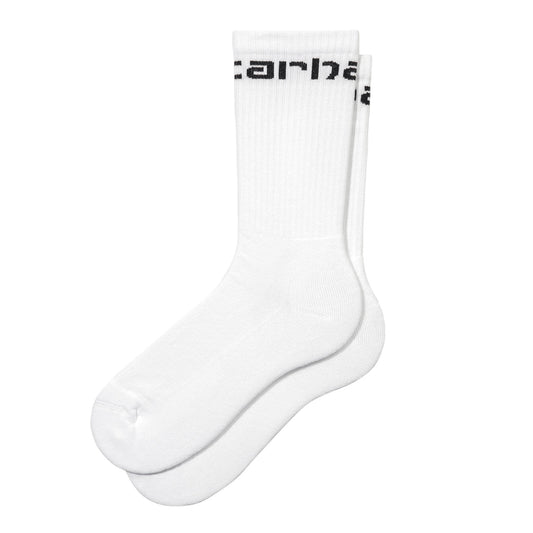 Carhartt Wip Carhartt Socks - White / Black - Calzini Lunghi di Carhartt Wip | Francis Concept