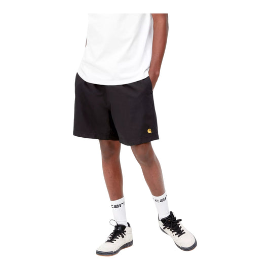 Carhartt Wip Chase Swim Trunks - Black / Gold - Costumi di Carhartt Wip | Francis Concept