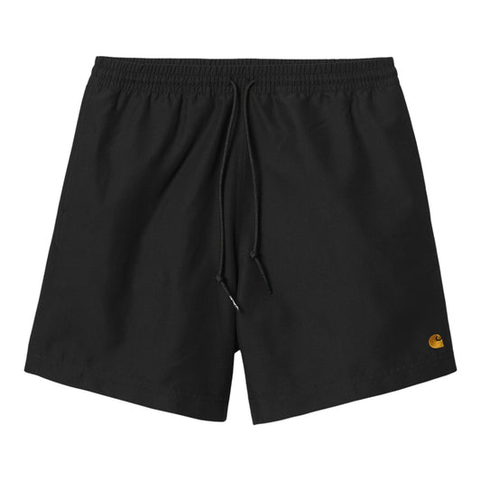 Carhartt Wip Chase Swim Trunks - Black / Gold - Costumi di Carhartt Wip | Francis Concept