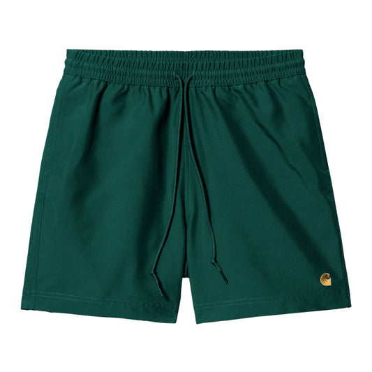 Carhartt Wip Chase Swim Trunks - Chervil / Gold - Costumi di Carhartt Wip | Francis Concept