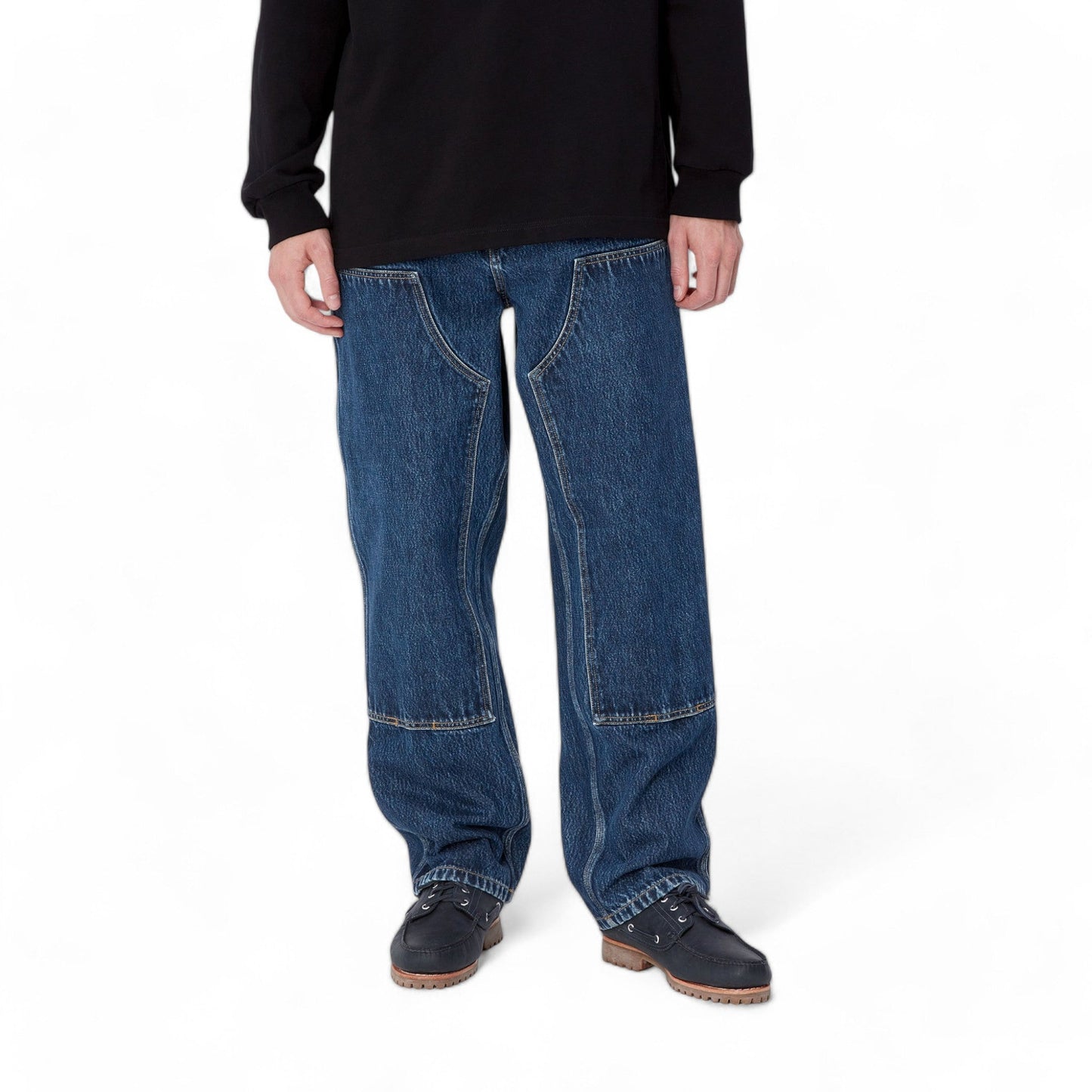 Carhartt Wip Double Knee Pant - Blue Stone Washed - Pantaloni di Carhartt Wip | Francis Concept