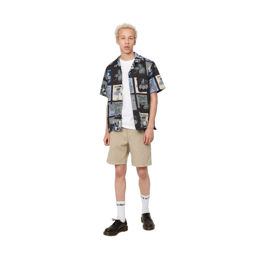 Carhartt Wip Flint Short - Wall garment dyed - Bermuda di Carhartt Wip | Francis Concept