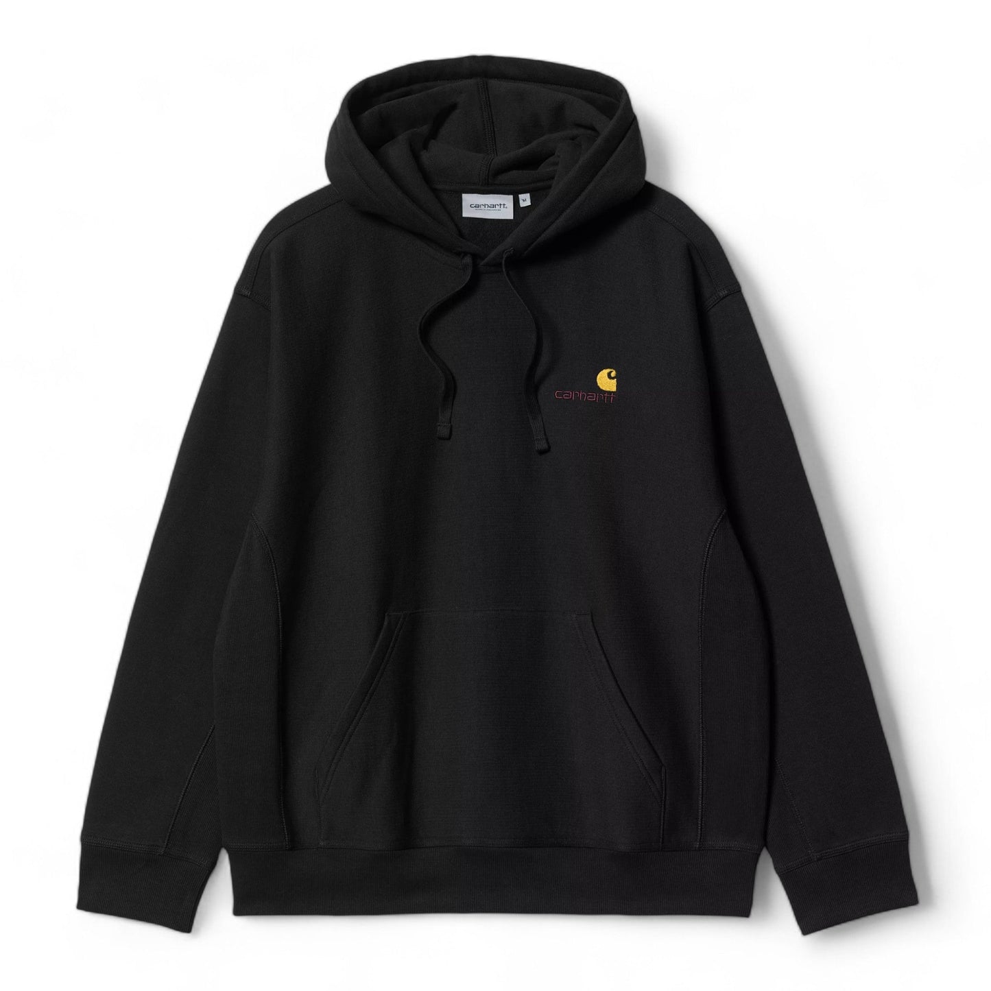 Carhartt Wip Hooded American Script Sweat - Black / Gold - Felpe di Carhartt Wip | Francis Concept