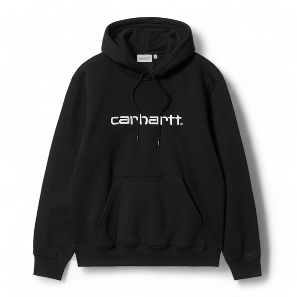 Carhartt Wip Hooded Carhartt Sweat - Black / White - Felpe di Carhartt Wip | Francis Concept
