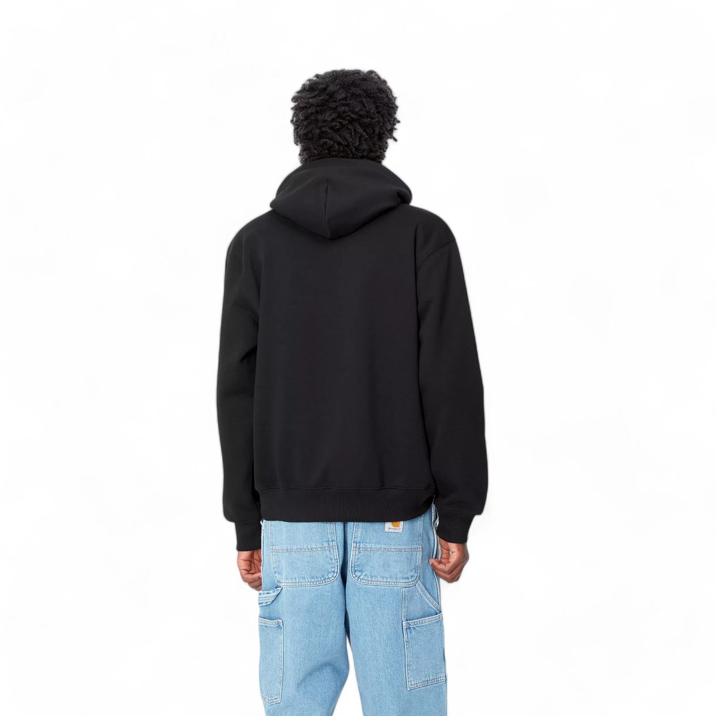 Carhartt Wip Hooded Carhartt Sweat - Black / White - Felpe di Carhartt Wip | Francis Concept