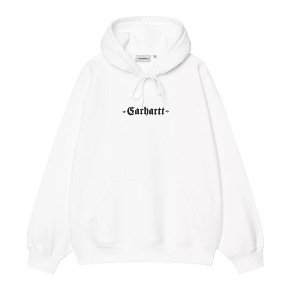 Carhartt Wip Hooded Greatest Hits Sweat - White / Black - Felpe di Carhartt Wip | Francis Concept