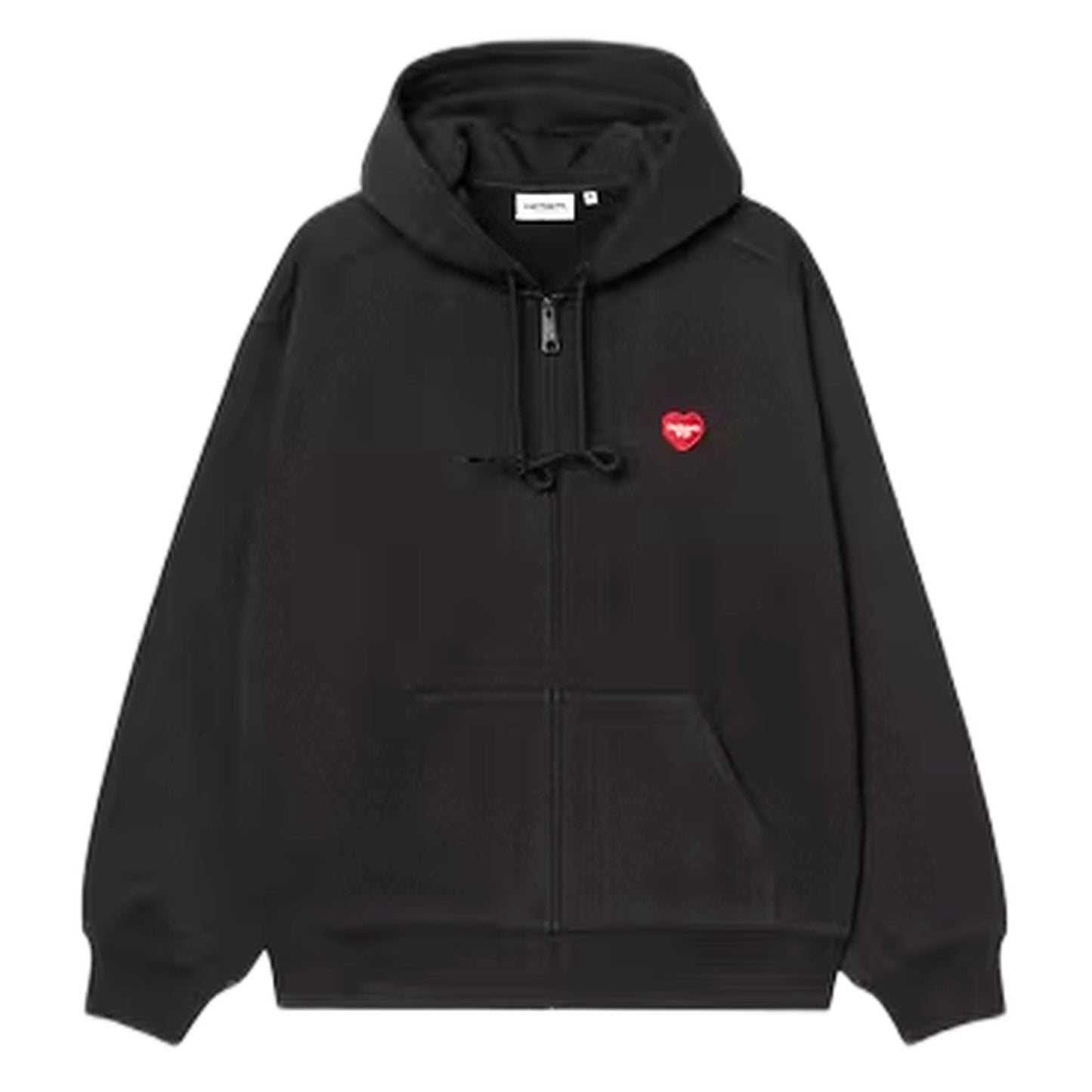 Carhartt Wip Hooded Heart II Hartt Sweat Jacket - Black - Felpe di Carhartt Wip | Francis Concept