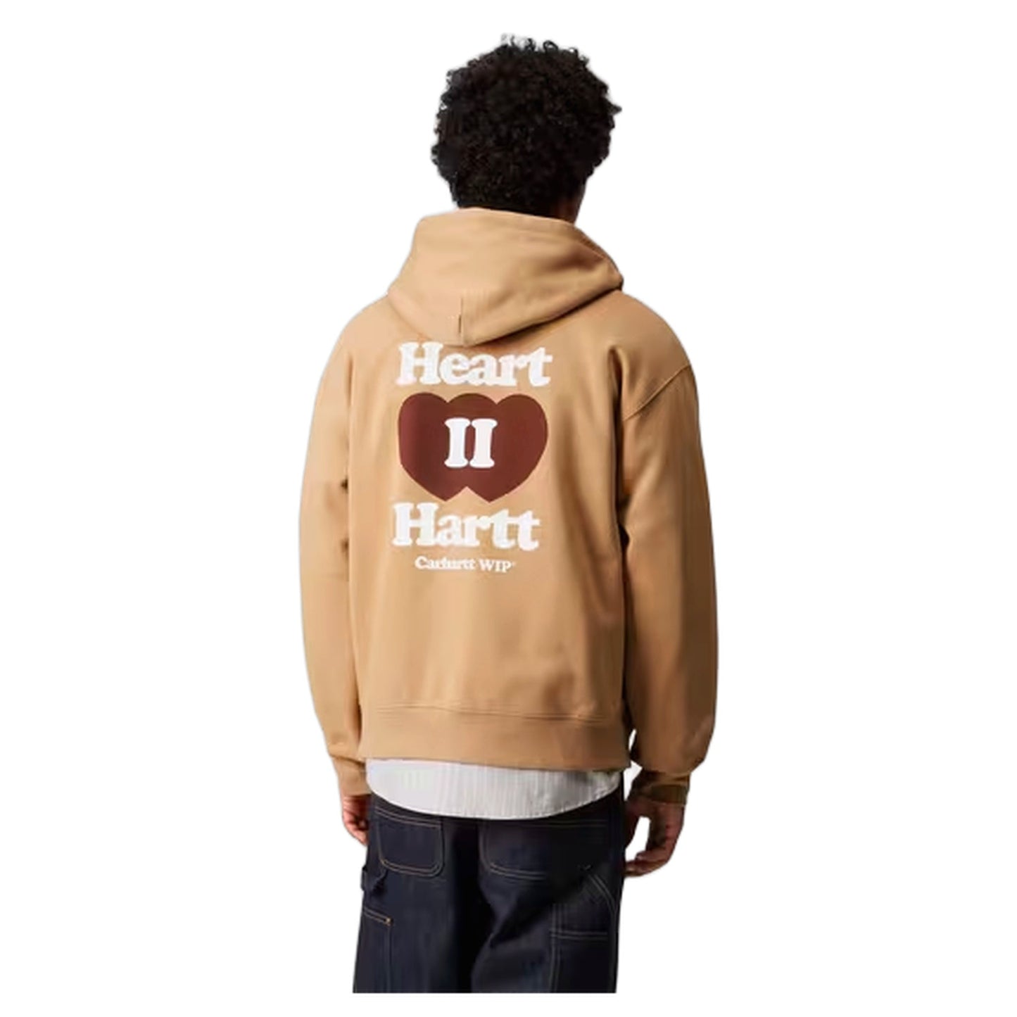 Carhartt Wip Hooded Heart II Hartt Sweat Jacket - Dusty H Brown - Felpe di Carhartt Wip | Francis Concept