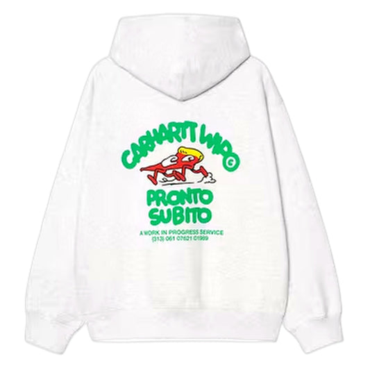 Carhartt Wip Hooded Pronto Sweat Jacket - Ash heather - Felpe di Carhartt Wip | Francis Concept