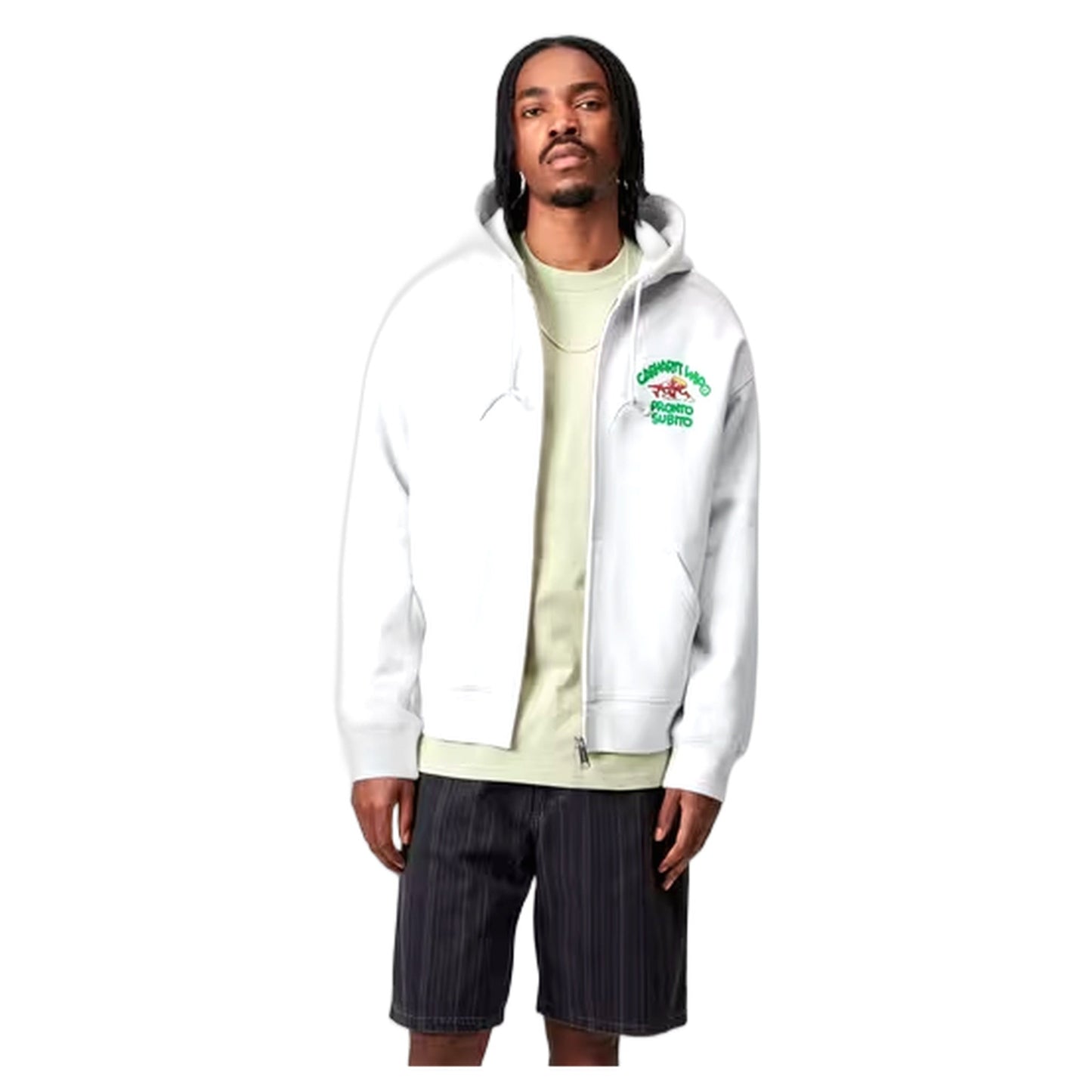 Carhartt Wip Hooded Pronto Sweat Jacket - Ash heather - Felpe di Carhartt Wip | Francis Concept