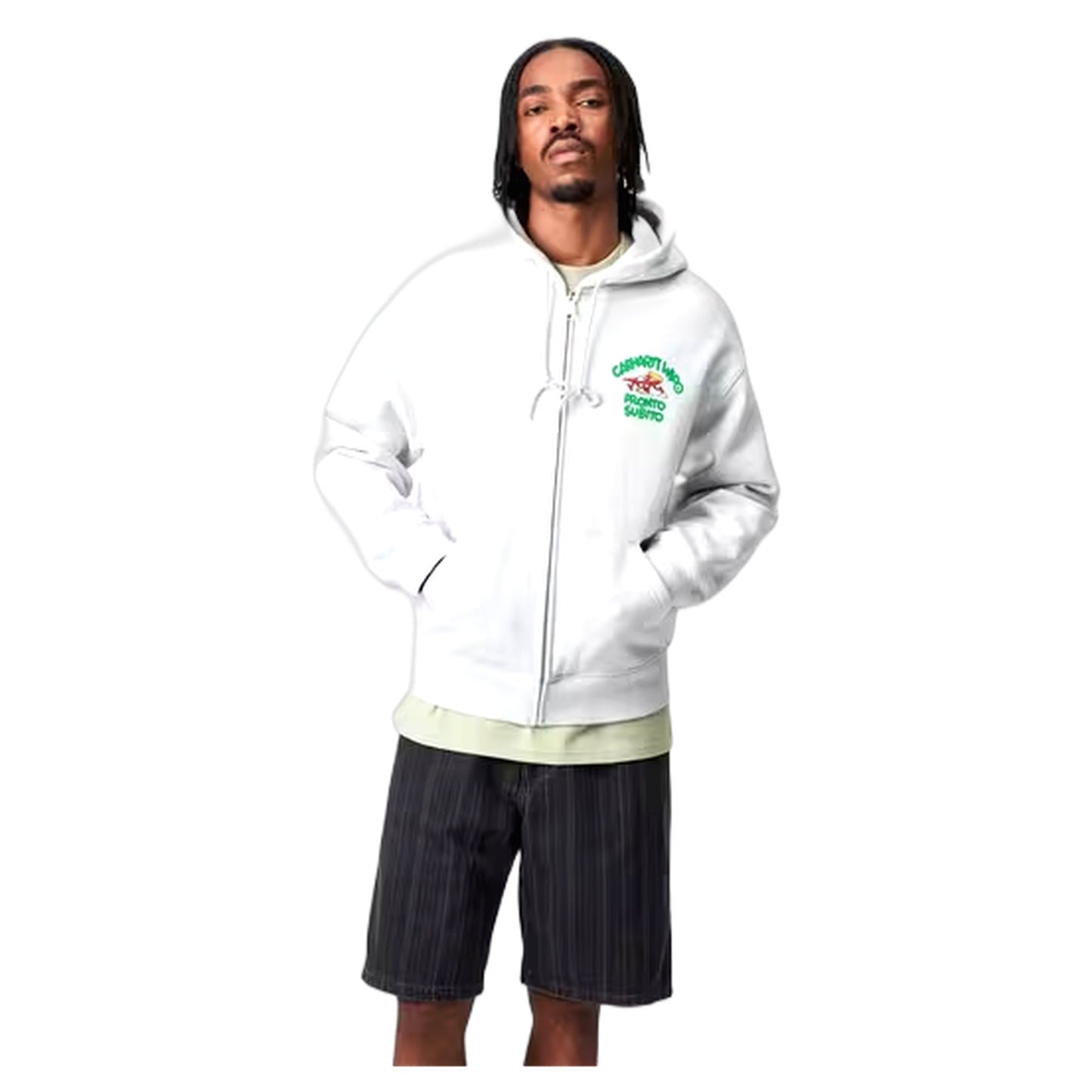 Carhartt Wip Hooded Pronto Sweat Jacket - Ash heather - Felpe di Carhartt Wip | Francis Concept