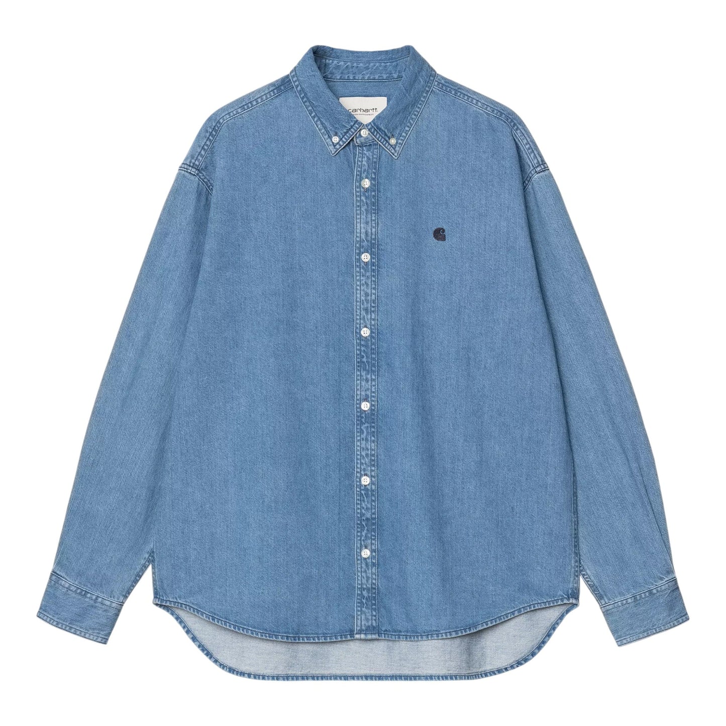 Carhartt Wip L/S Lucas Shirt - Blue Stone Washed - Camicie di Carhartt Wip | Francis Concept