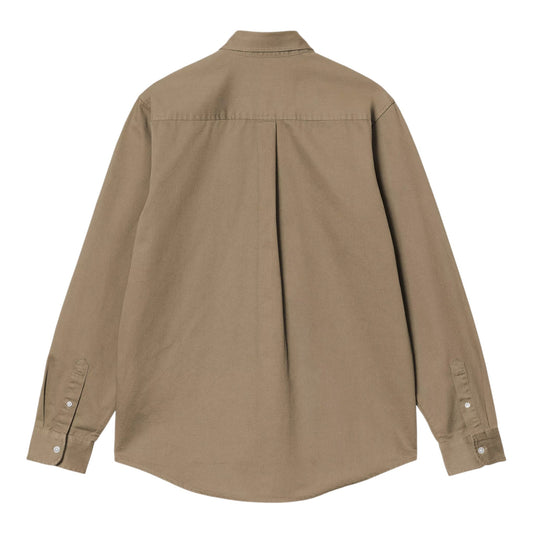 Carhartt Wip L/S Madison Shirt - Leather / White - Camicie di Carhartt Wip | Francis Concept