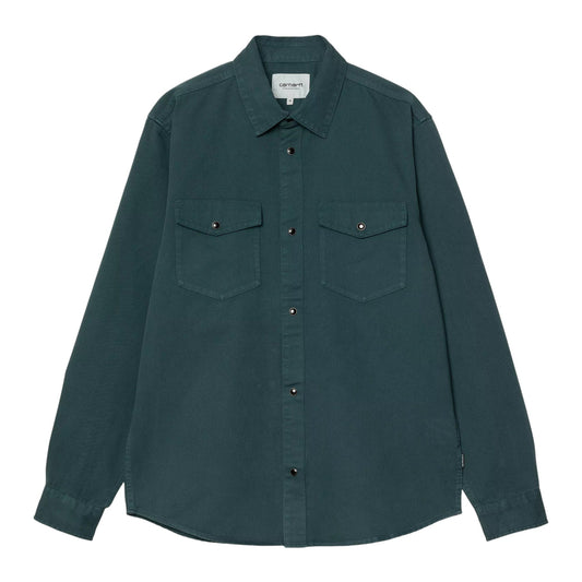 Carhartt Wip L/S Santa Fe Shirt - Deep - Camicie di Carhartt Wip | Francis Concept