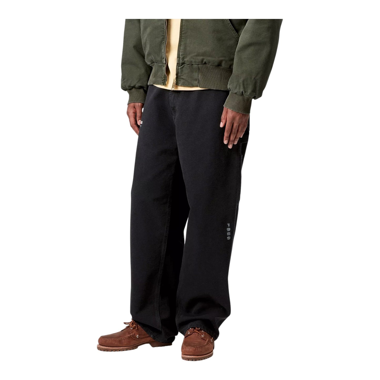 Carhartt Wip OG Single Knee Graphic Pant - Black Heavy Stone Wash - Pantaloni di Carhartt Wip | Francis Concept