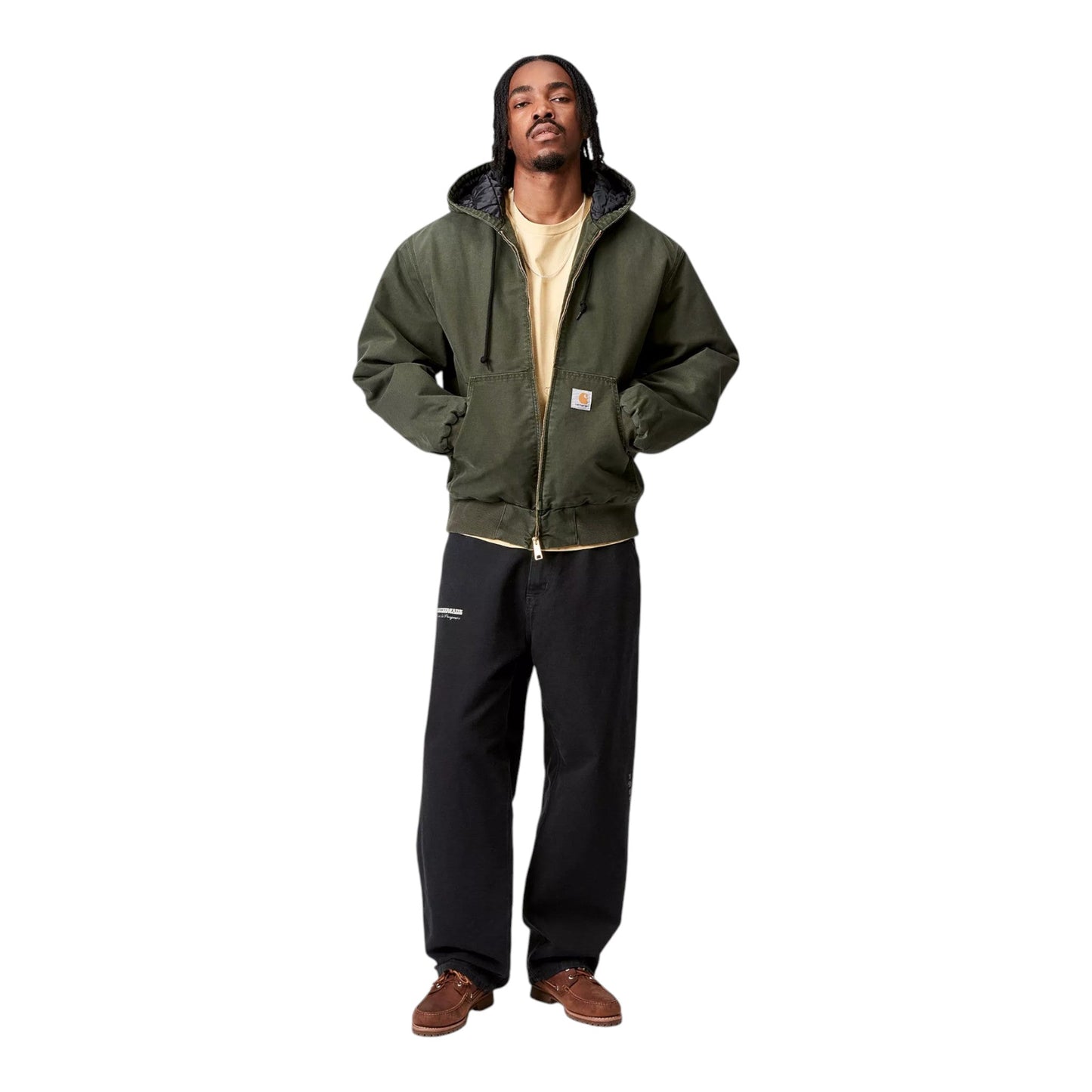 Carhartt Wip OG Single Knee Graphic Pant - Black Heavy Stone Wash - Pantaloni di Carhartt Wip | Francis Concept