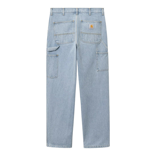 Carhartt Wip Single Knee Pant - Blue Heavy Stone Bleached - Pantaloni di Carhartt Wip | Francis Concept