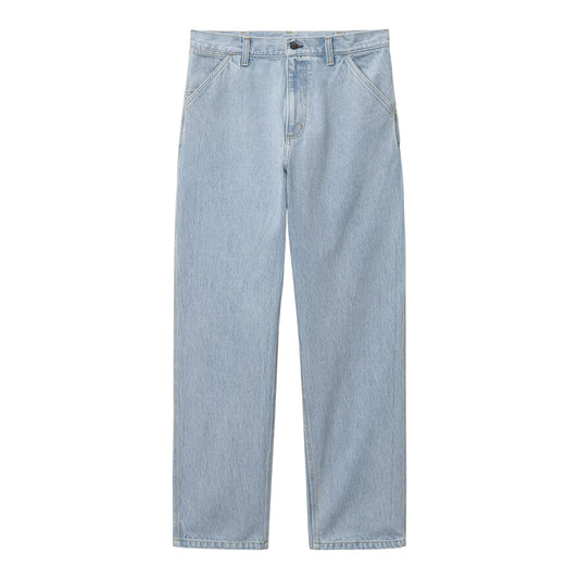 Carhartt Wip Single Knee Pant - Blue Heavy Stone Bleached - Pantaloni di Carhartt Wip | Francis Concept