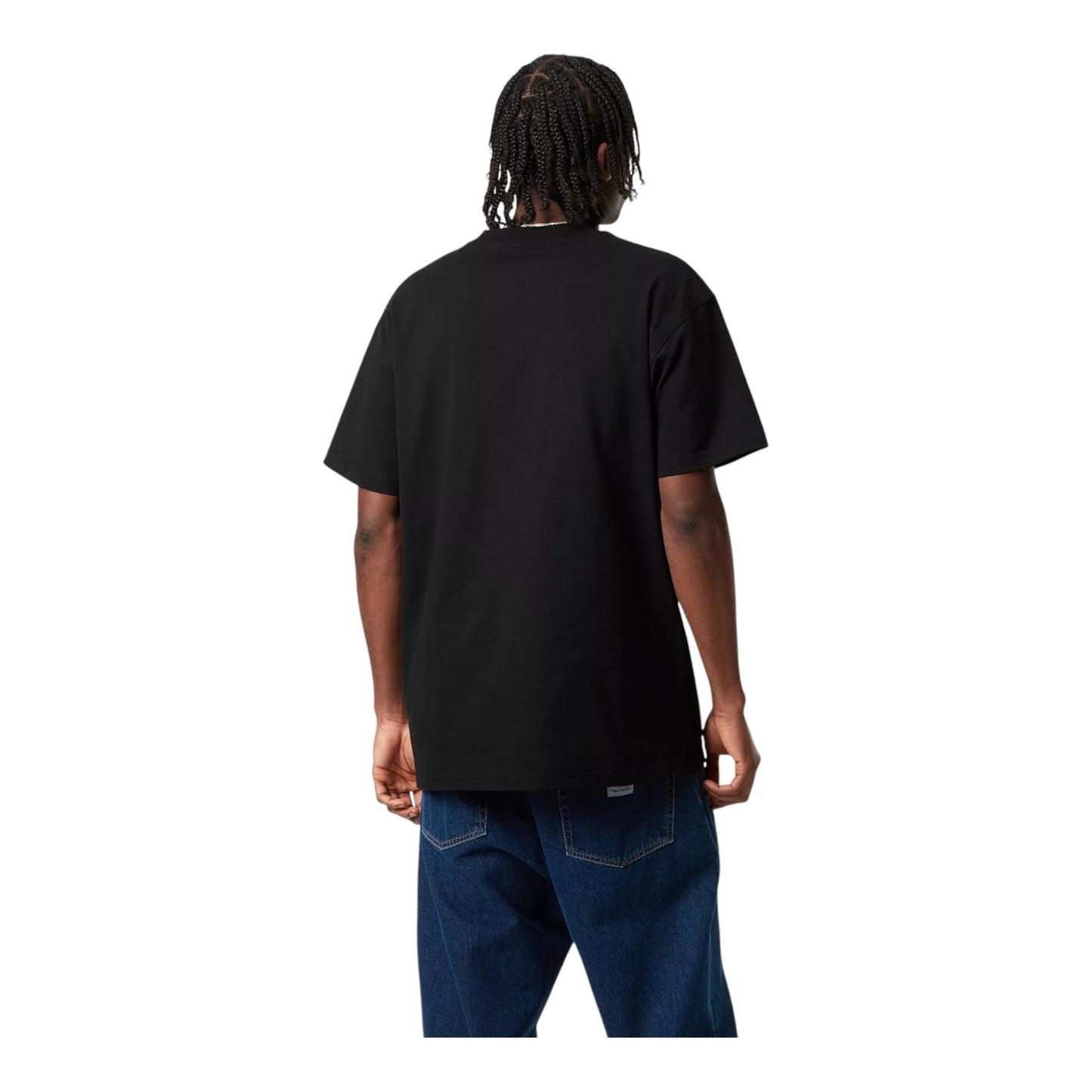 Carhartt Wip S/S American Script T-Shirt - Black - T-Shirt di Carhartt Wip | Francis Concept