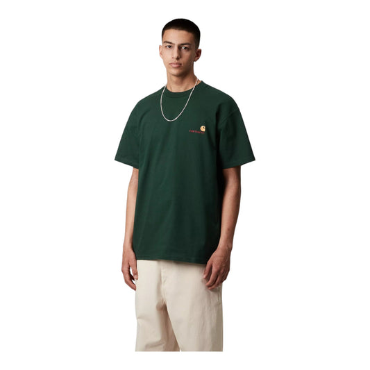Carhartt Wip S/S American Script T-Shirt - Conifer - T-Shirt di Carhartt Wip | Francis Concept
