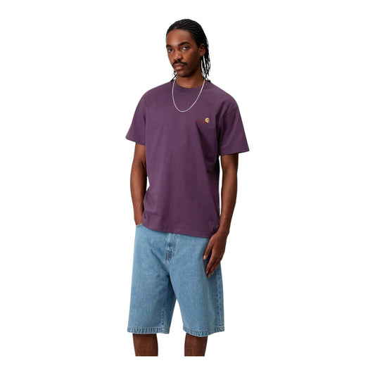 Carhartt Wip S/S American Script T-Shirt - Huckelberry - T-Shirt di Carhartt Wip | Francis Concept