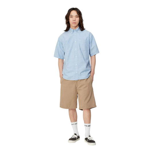 Carhartt Wip S/S Braxton Shirt - Bleach / Wax - Camicie di Carhartt Wip | Francis Concept