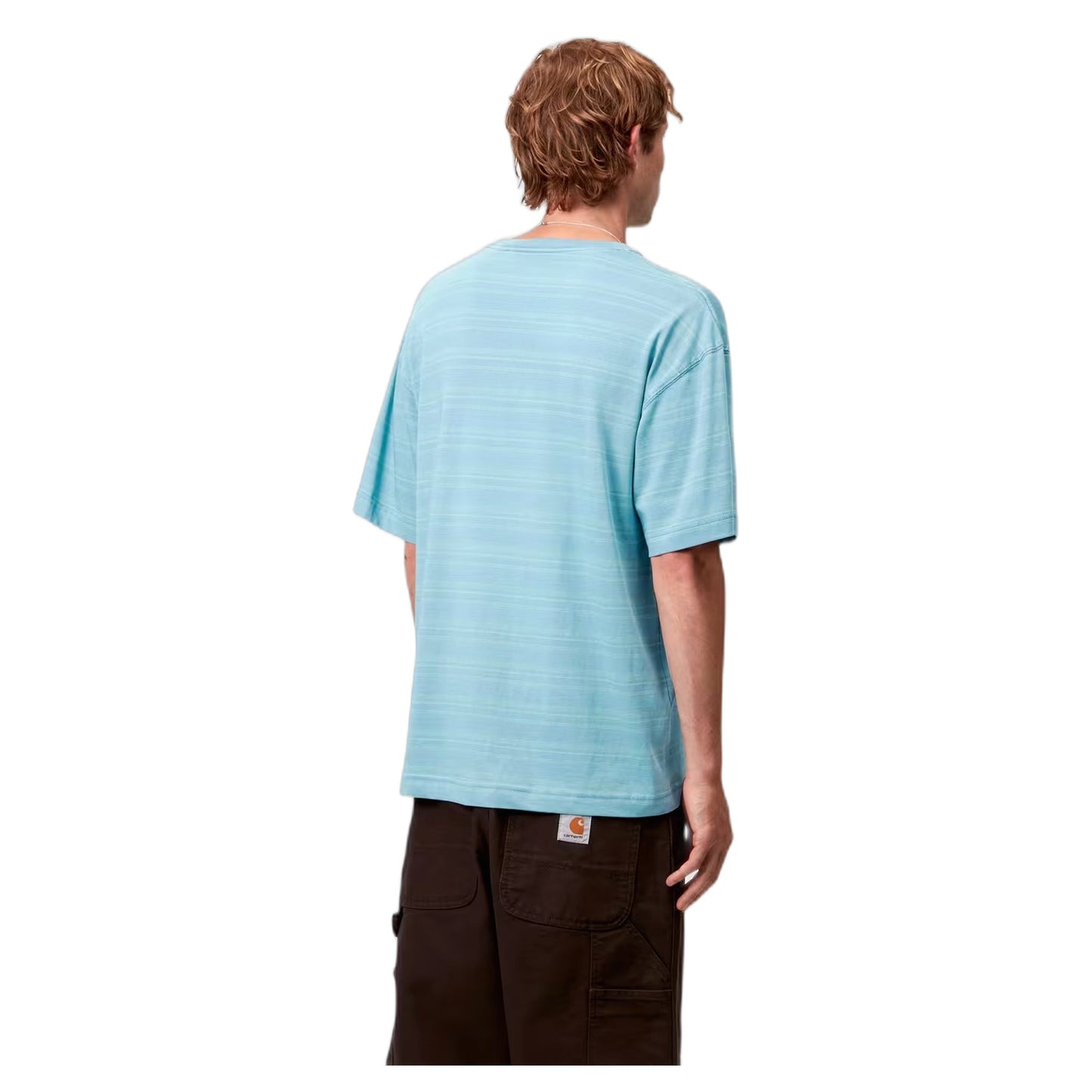 Carhartt Wip S/S Brodine T-Shirt - Brodine Stripe / Saguaro - T-Shirt di Carhartt Wip | Francis Concept