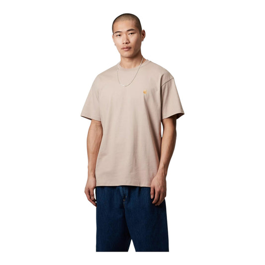 Carhartt Wip S/S Chase T-Shirt - Dusky Beige / Gold - T-Shirt di Francis Concept | Francis Concept
