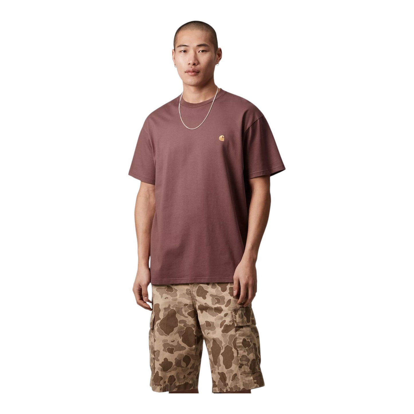 Carhartt Wip S/S Chase T-Shirt - Dusky Pink / Gold - T-Shirt di Francis Concept | Francis Concept