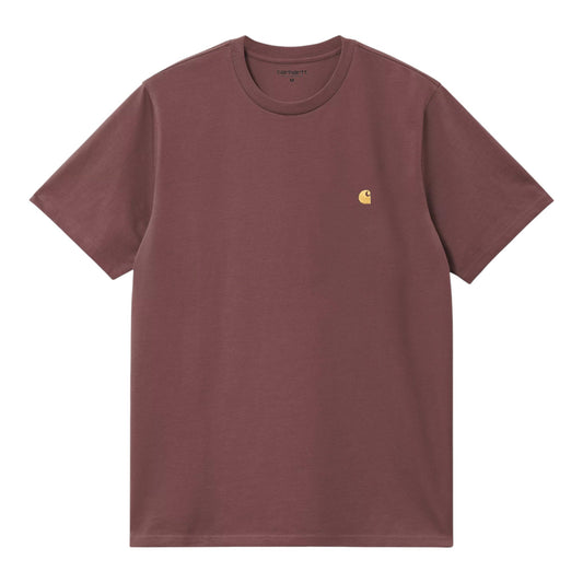 Carhartt Wip S/S Chase T-Shirt - Dusky Pink / Gold - T-Shirt di Francis Concept | Francis Concept