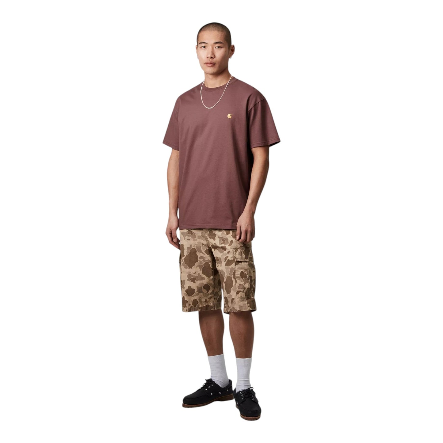 Carhartt Wip S/S Chase T-Shirt - Dusky Pink / Gold - T-Shirt di Francis Concept | Francis Concept