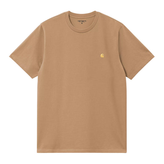 Carhartt Wip S/S Chase T-Shirt - Dusty H Brown - T-Shirt di Carhartt Wip | Francis Concept
