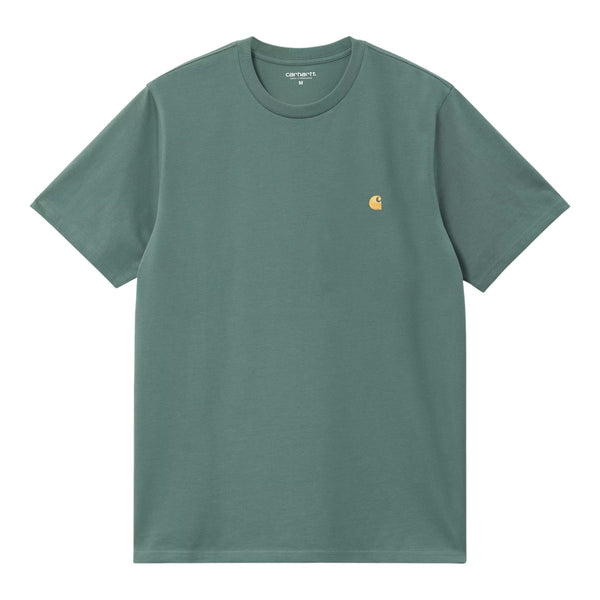 Carhartt Wip S/S Chase T-Shirt - Silver Pine / Gold - T-Shirt di Francis Concept | Francis Concept