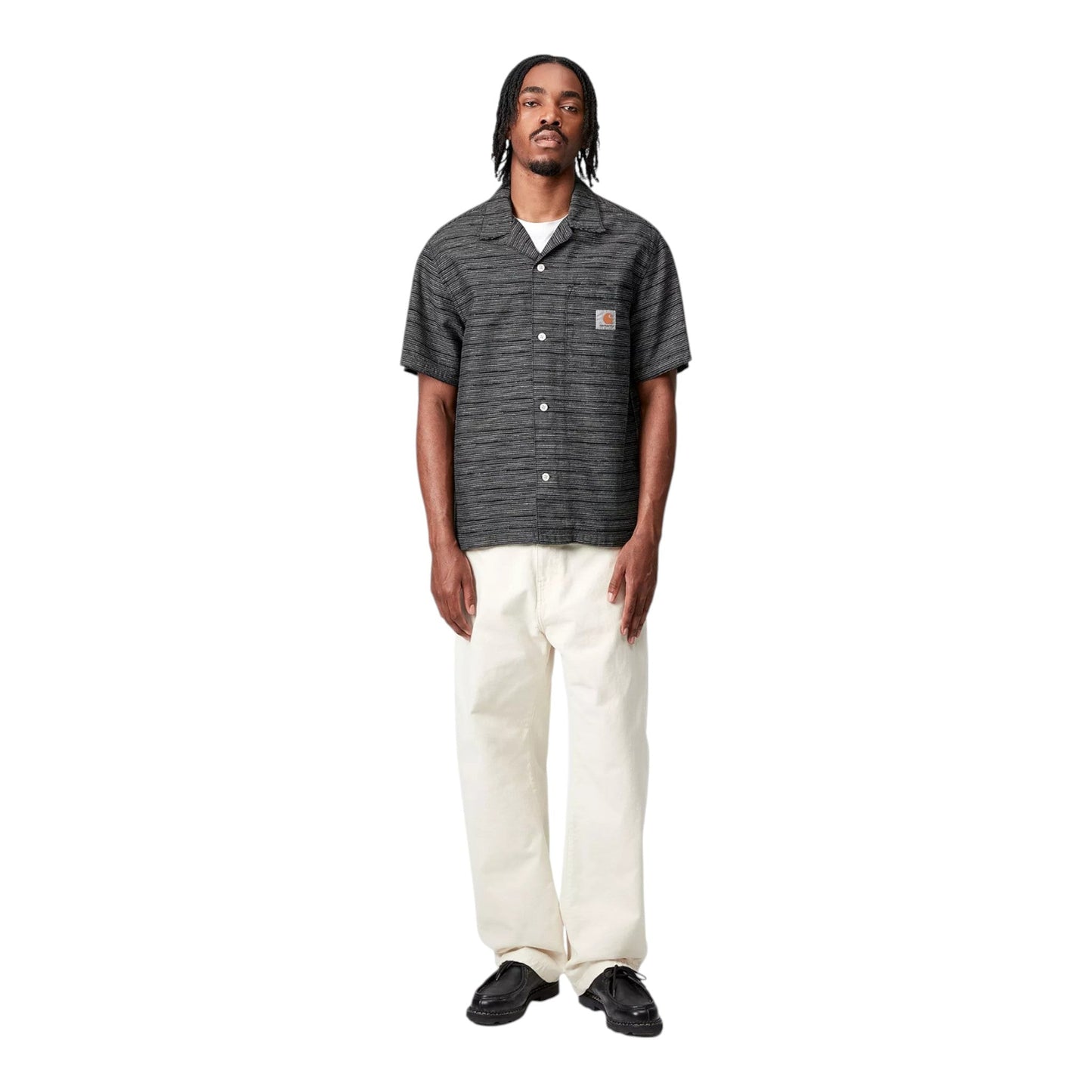 Carhartt Wip S/S Gellar Shirt - Gellar Stripe / Black - Camicie di Carhartt Wip | Francis Concept